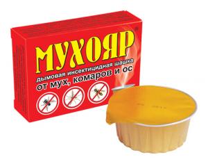 Мухояр ДЫМОВАЯ ШАШКА от мух, комаров и ос 50гр (1/40шт) (ВХ)