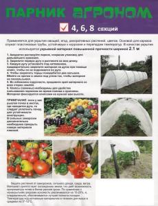 Парник (4секции) "АГРОНОМ"  с укрывным материалом 